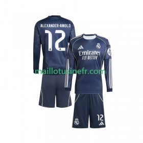 Maillot de Foot Real Madrid Trent Alexander-Arnold 12 Extérieur 2025-26 Manches Longues - Enfant